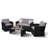 4-Piece All-Weather Wicker Patio Set – Rattan Sectional Sofa with Cushions and Glass Table-1093399115