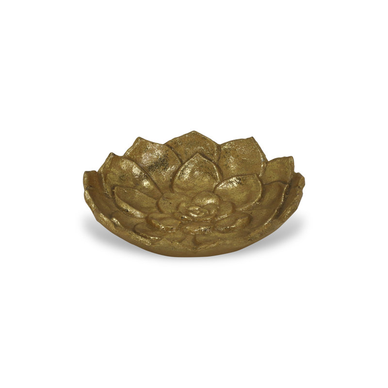 Figurine Weyer Lotus, H 1,5 po x l 6,25 po x P 6,25 po