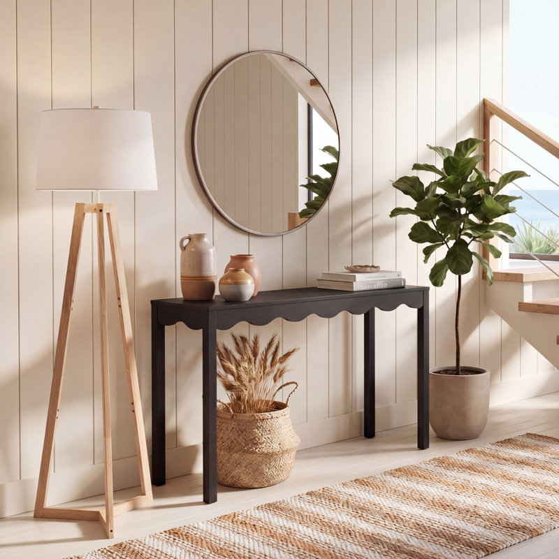 Console Michelo Wavy, Noir mat