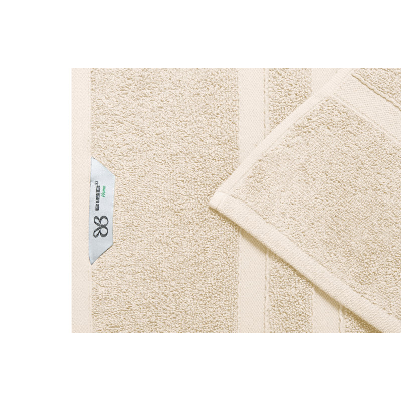 Ensemble de serviettes en coton égyptien 18 pièces Bibb Home Zero Twist (9 couleurs disponibles), Ivoire ivoire