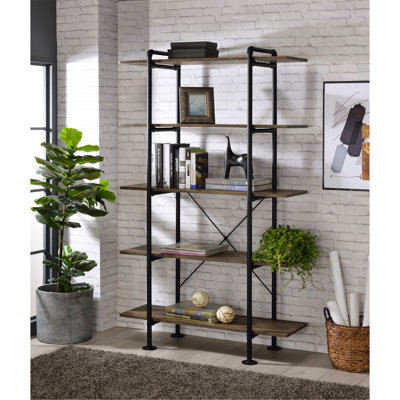 Bibliothèque à 5 tablettes Rustic Oak