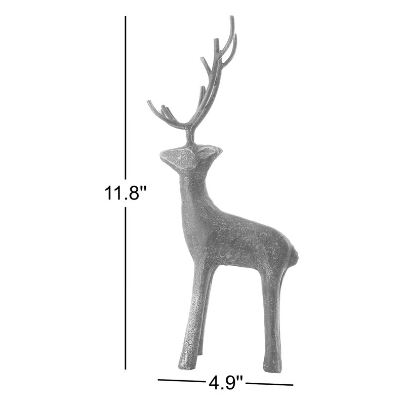 Figurine cerf debout en fonte