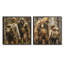 «Bigfoot Encounter I» par Brown Green et Mysterious Bigfoot Wall Art - art mural moderne sur toile 2 pièces-1713339005-1713339007-1713338945