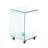 C-shaped Clear Glass Side & End Table
