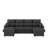 U-Shaped Sectional Sofa Bed Pull Out Sleeper Couch With Storage Chaise For Living Room-986398316