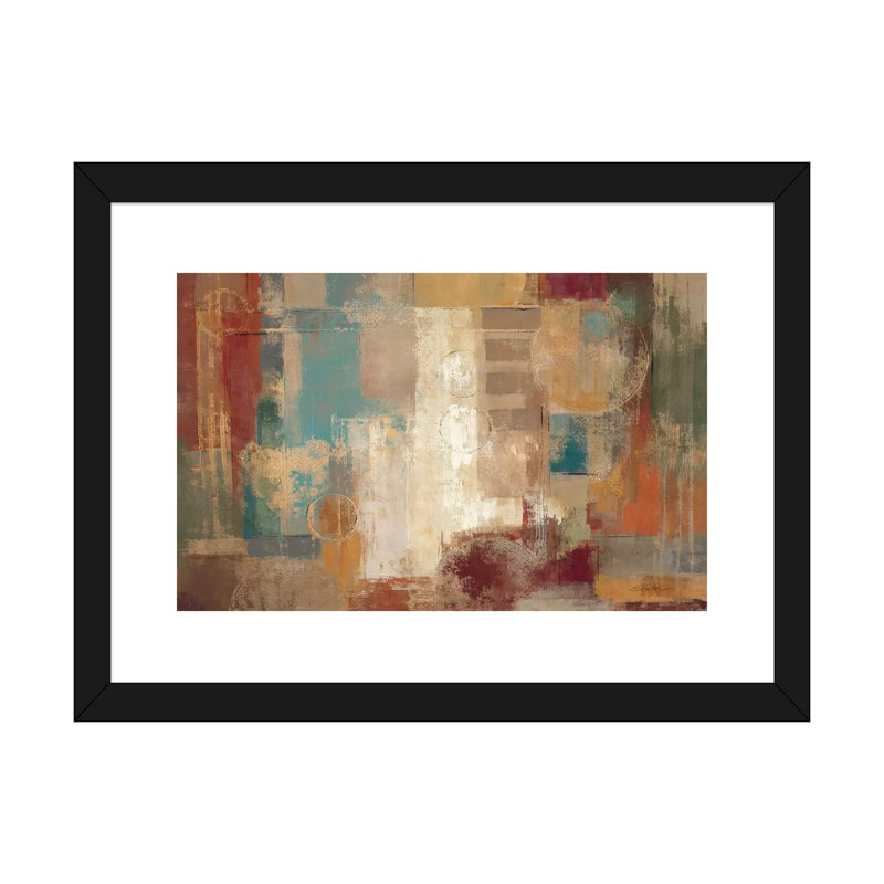 «Oriental Trip Crop» par Silvia Vassileva - reproduction d'art, Blanc / aubergine / banane / brun clair / rouge br