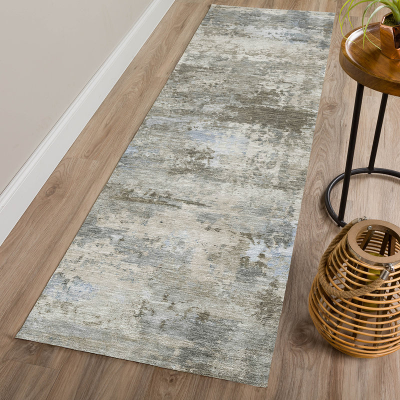 Machine Washable Indoor/Outdoor Kerwin ACN2370 Abstract Rug, Runner 2'3" x 7'6"