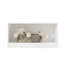 Banc de rangement moderne blanc avec casier ouvert, organisateur de présentation minimaliste pour l'entrée, le salon ou la chambre à coucher