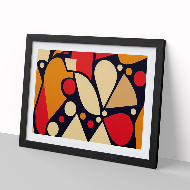 Dazzling Abstract Art - Framed Print, Black