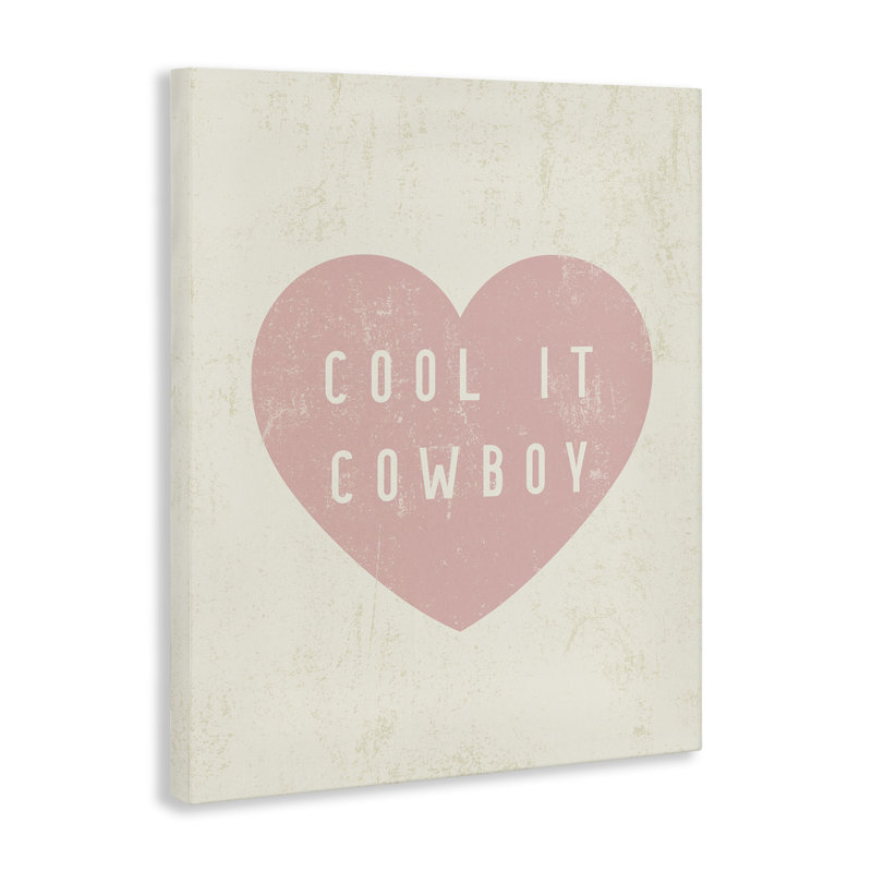 Art mural sur toile Cool It Cowboy Heart par Daphne Polselli bp-841_CN, H 40 po x l 30 po