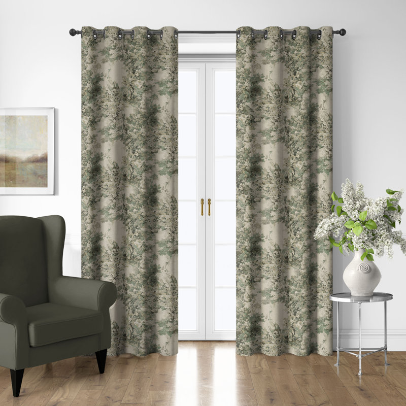 Ensemble de 2 rideaux en coton avec œillets Dolce, L 50 po x L 48 po