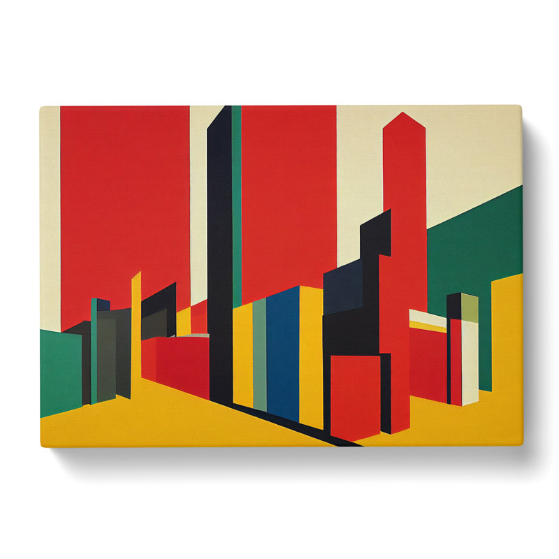 Futuristic Abstract Skyscrapers - Wrapped Canvas, 35cm H x 50cm W x 3cm D