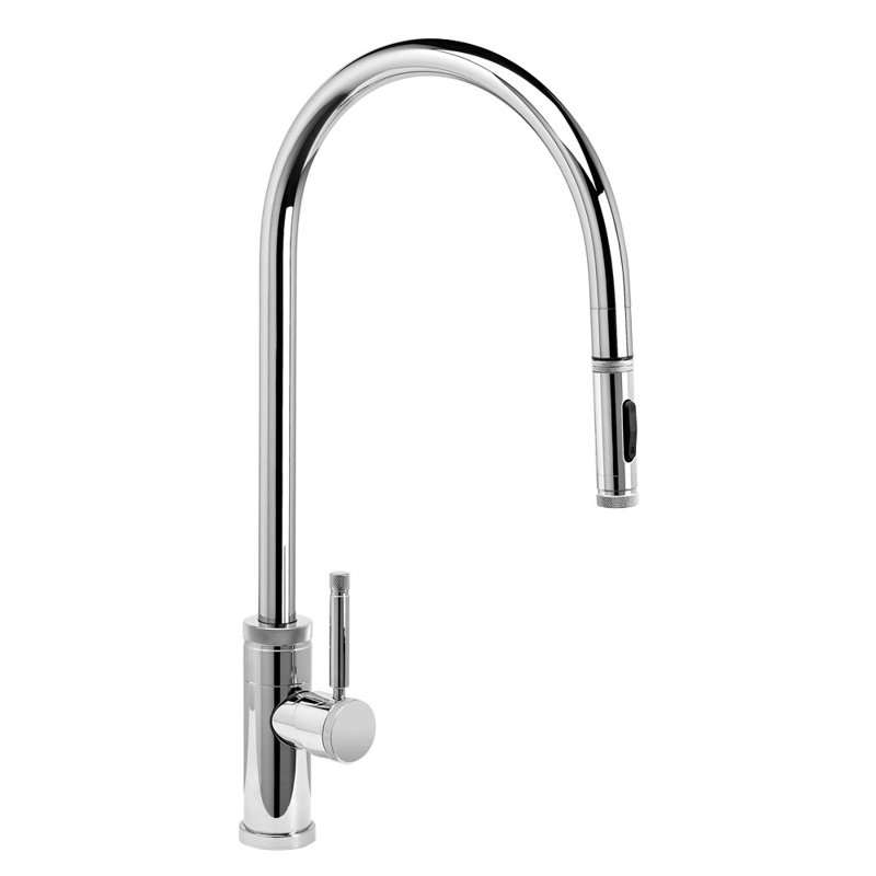 Industrial Extended Reach Plp Pulldown Faucet - Toggle Sprayer, Satin Nickel
