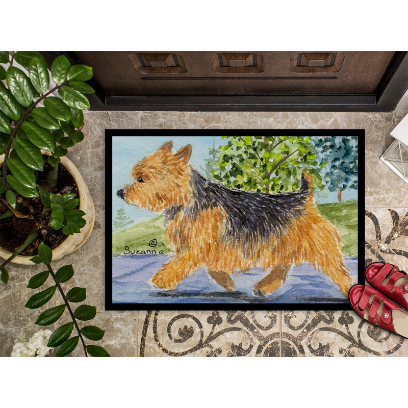 Tapis d'intérieur antidérapant Norwich Terrier, Rectangle 2 pi x 3 pi
