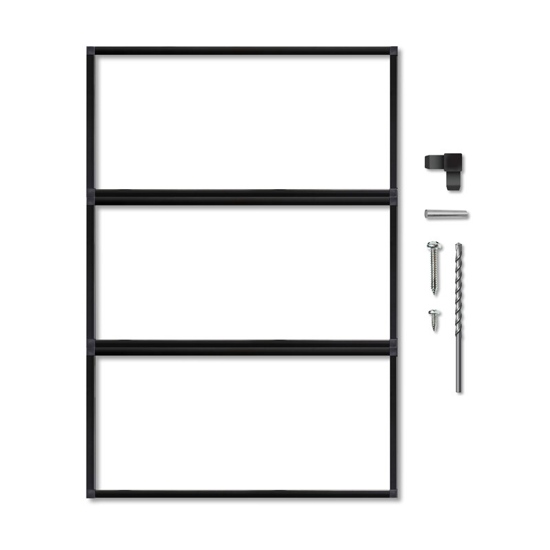 2' x 4' Black Metal Privacy Panel Frame Kit for Outdeco Hardwood Panels (3 Frames Per Kit)