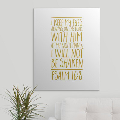 " Psalm 16:8 - Scripture Art "
