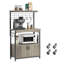 Piercarla 32'' Kitchen Baker's Rack with Storage Door Cabinets Microwave, Compatibility for Microwave, Coffee maker-255549094