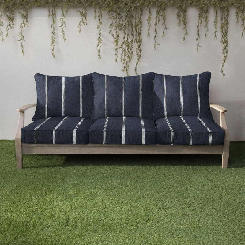 Ensemble de coussin et coussin d'extérieur Sunbrella, L 23 po x P 27 po, Bleu