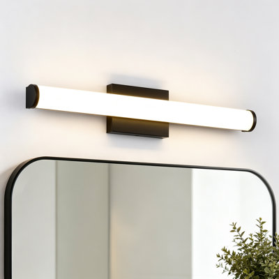 Barre lumineuse linéaire à DEL intégrée pour meuble-lavabo, température de couleur réglable 3CCT (3 000 K/4 000 K/5 000 K), intensité variable, résistante à l’humidité, 24 po/30 po et 3 finitions au choix