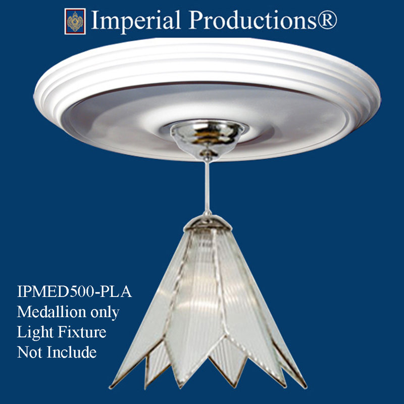 Médaillon de plafond impérial, H 1,5 po x l 18 po x P 18 po