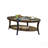 Perth Espresso Oval Coffee Table With Shelf, Table
