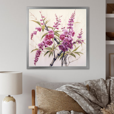 «Bamboo And Plum Blossoms I», art mural sur toile de bambou_106656