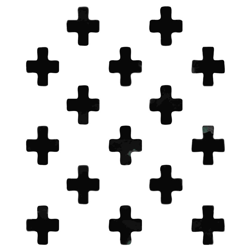 " Asher Black Crosses ", 36" H x 36" W  