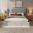 Flores Led Lighted Upholstered Queen Size Bed