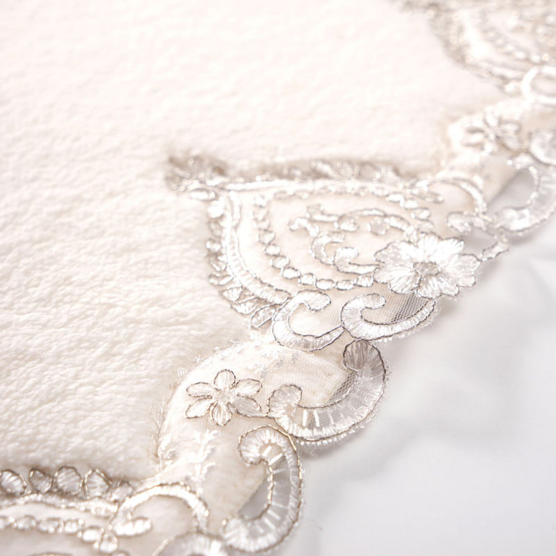 Ensemble de 2 tapis de bain Melcher, Crème