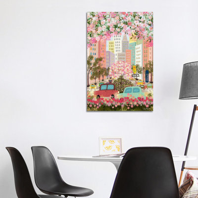 «Hazy Pink Day», reproduction d'art sur toile encadrée