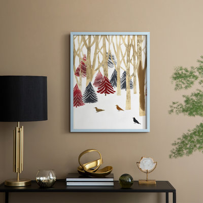 «Christmas Holiday Art» CDxxxvii, reproduction d'art encadrée - bois massif