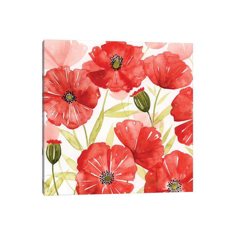Poppy Screen I by Grace Popp - Wrapped Canvas Gallery-Wrapped Canvas Giclée, 30.48cm H x 30.48cm W