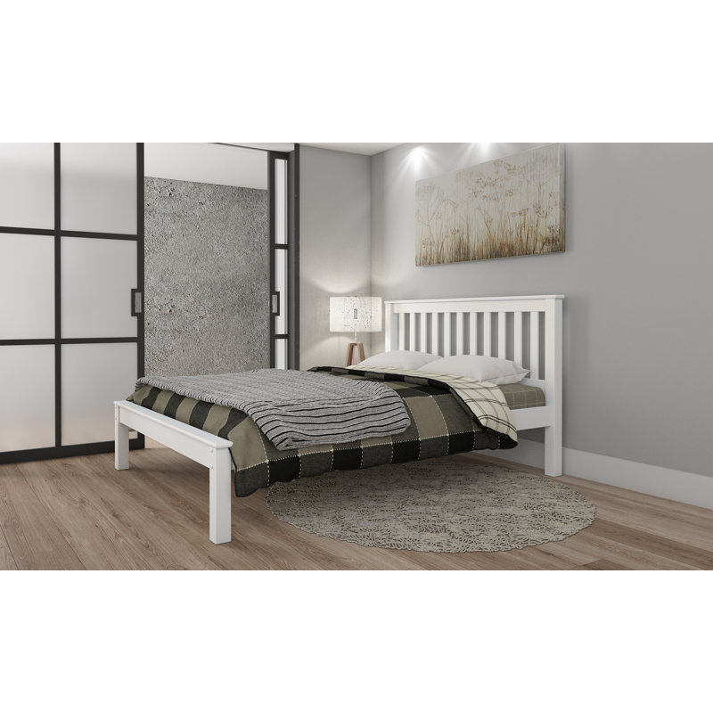 Rhoads Solid Wood Bed, White, Kingsize (5')