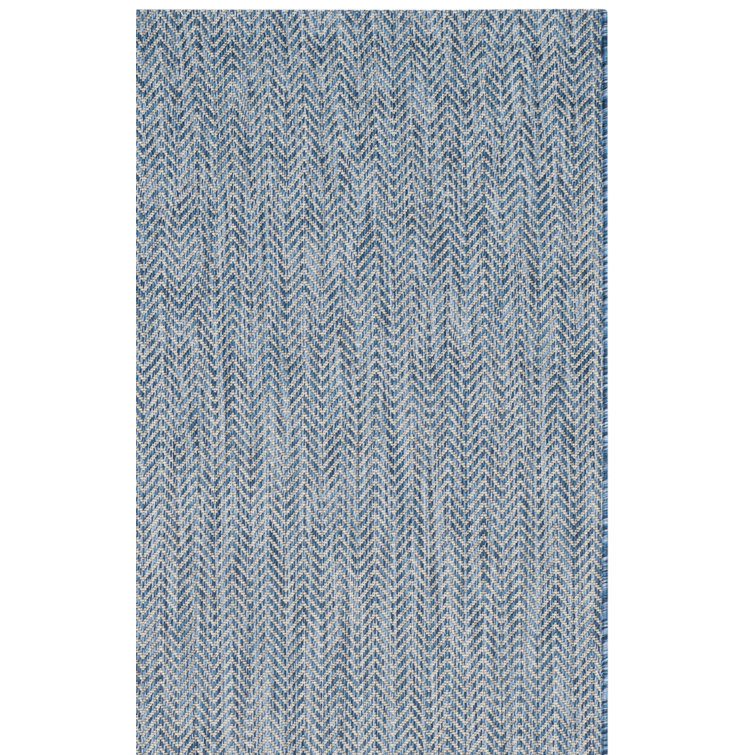 Tapis intérieur / extérieur bleu marine / gris Aevry