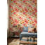 Papier peint floral Botanique amovible double fleurs murales roses-255231871