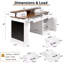 Bureau de ferme 55 po avec armoire de rangement et station de charge 55 po-1100689462