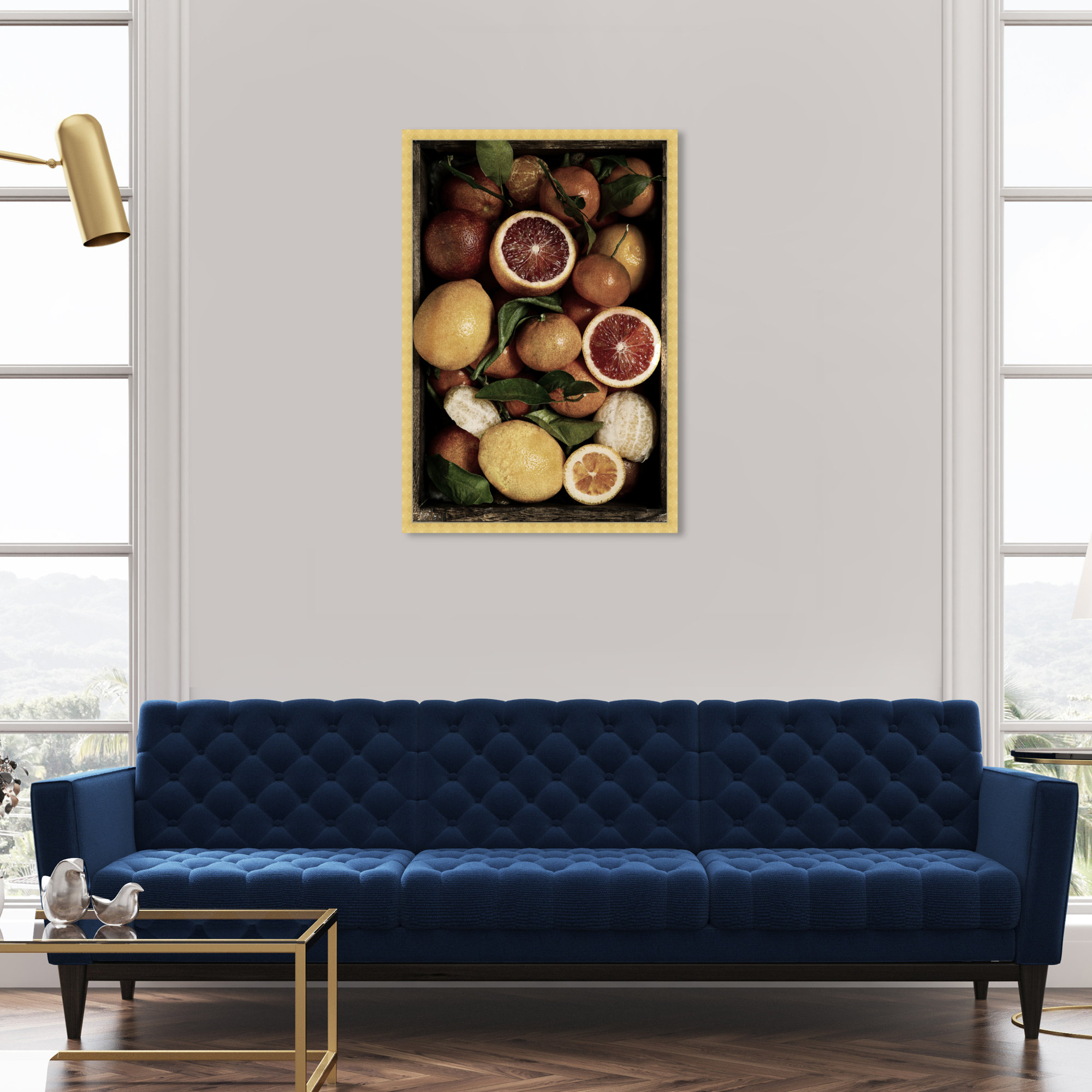 Fruit Still Life Canvas by Oliver Gal, 38" H x 26" W, Gold