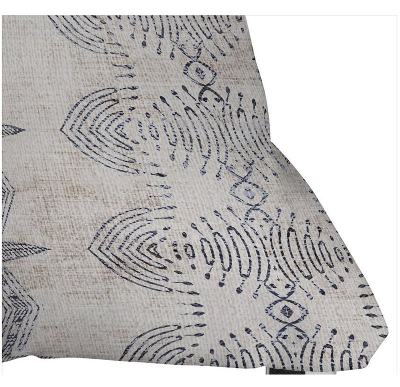  French Linen Eris Square Synthetic Pillow cover and Insert, 18" x 18"