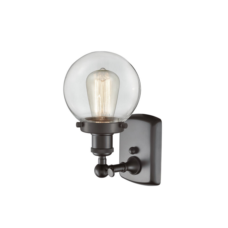 Chippewa Armed Sconce, Clear, Oil Rubbed Bronze, LED