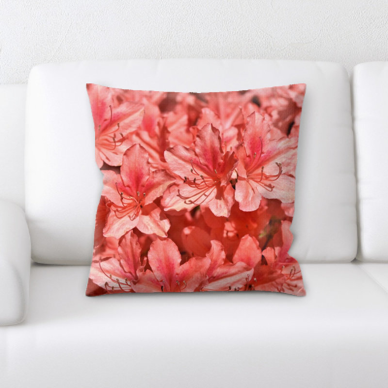 Coussin décoratif rhododendron