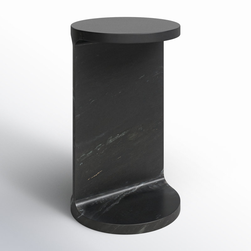 Hatteras Marble End Table, Black