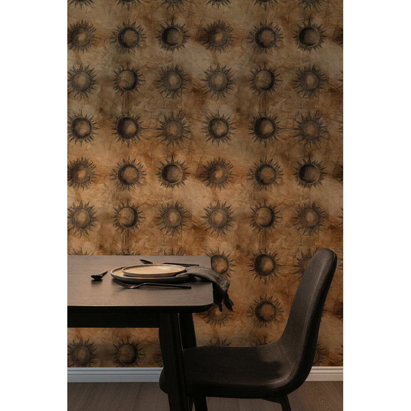 Papier peint soleil bohémien, Non tissé, non collé