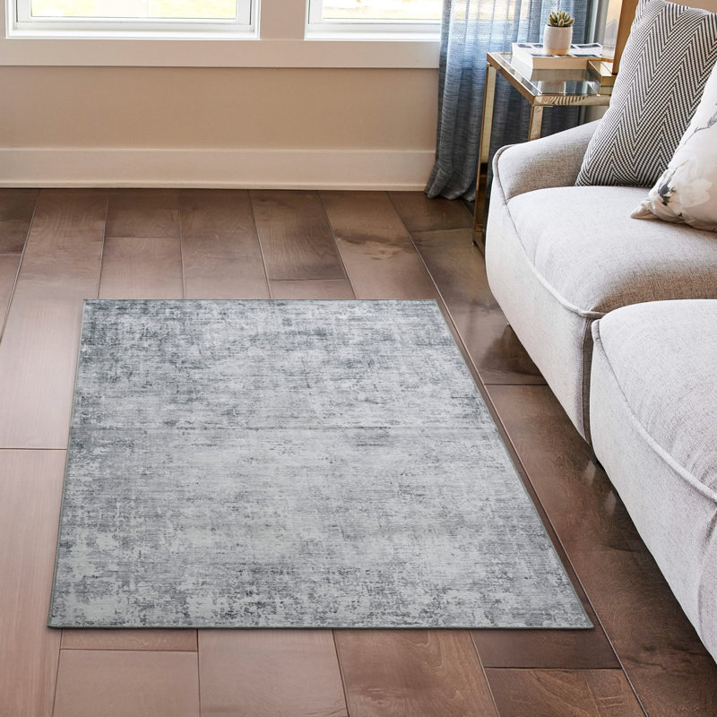 Wyatt & Ash Hazen Abstract Machine Washable Imagine Printed Chenille Rugs 1-Piece, Rectangle 3' x 5'