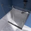 Porte de douche coulissante sans cadre 60 po x 76 po en nickel brossé