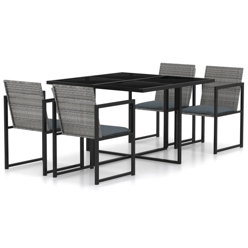 Gustauo 4 - Person Patio Dining Set with Square Table