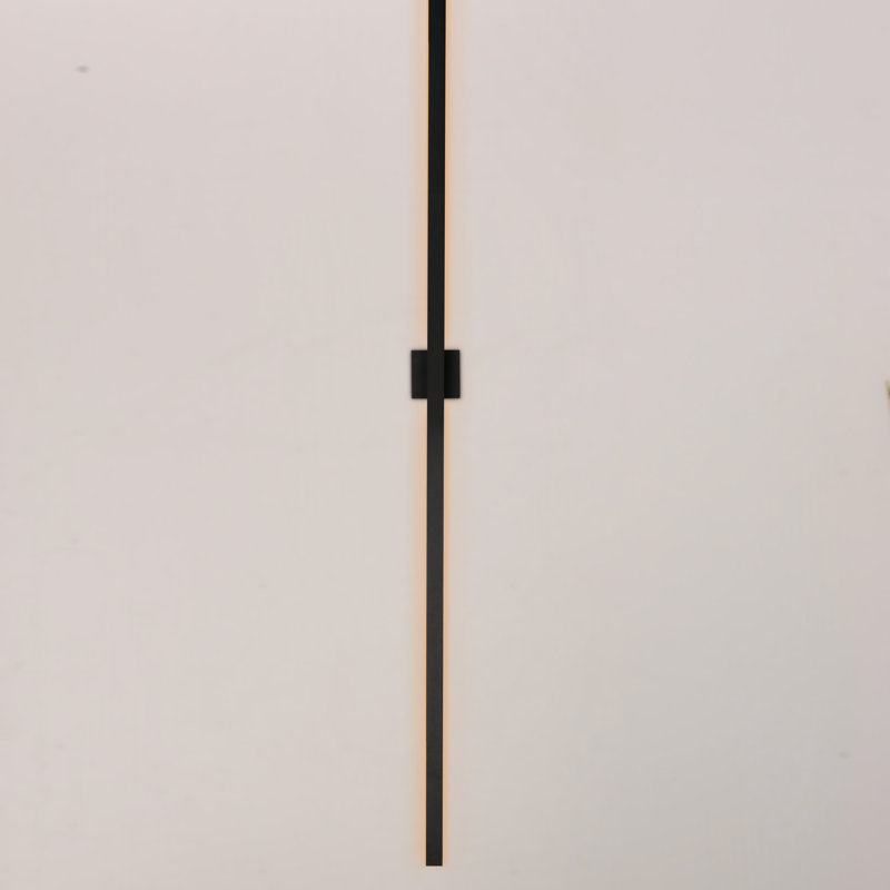 Demetrise Aluminum LED Wall Light, Black, 96"H x 4.5" W x 2.25" D