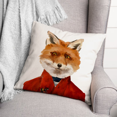 Leutenant Fox Square Pillow Cover & Insert