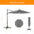 Destinny 120'' Lighted Cantilever Umbrella-595587127