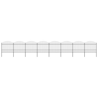 Koge Black Metal Fence Panels
