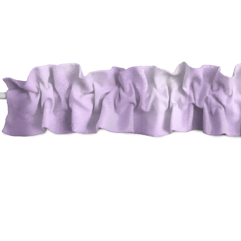 Tailored Window Valance, 120" W x 9" L, Lavender